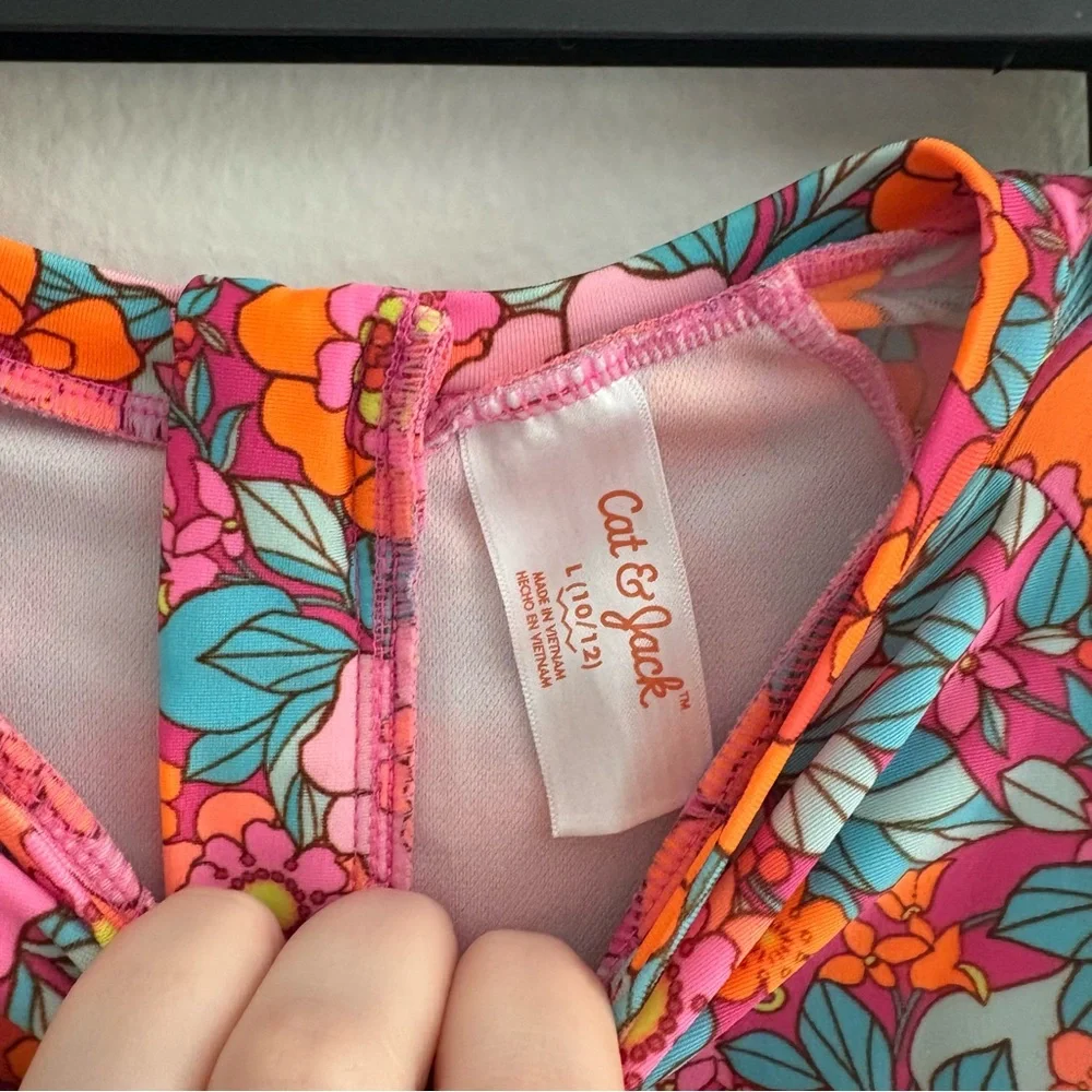 Cat & Jack • Bright‎ Floral Long Sleeve Bathing Suit